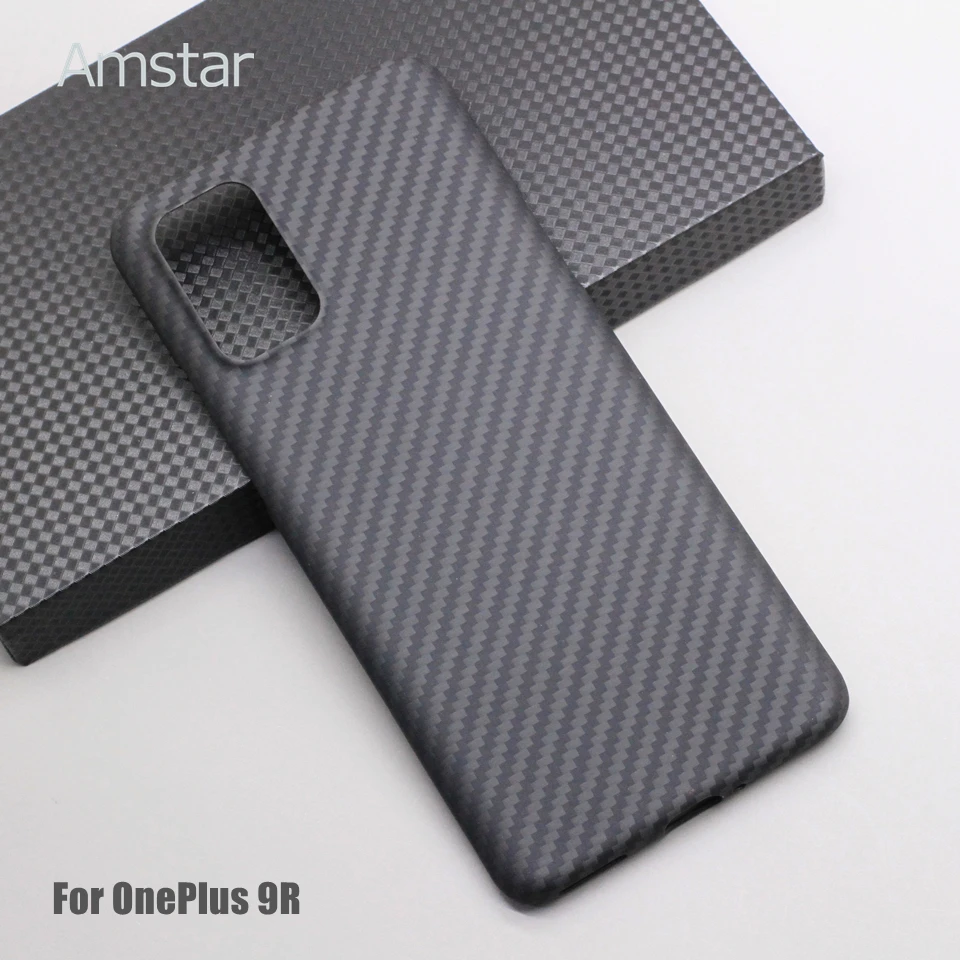 Imagem -04 - Amstar-fibra de Carbono Real Case Protetor para Oneplus Pro Ultra-fino High-end Fibra de Aramida Case para Oneplus 9r