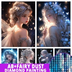 Fairy Dust AB 5D DIY Diamond Painting New Arrival Flowers Butterfly Fairy Mosaic Embroidery girl Cross Stitch Kits Home Decor