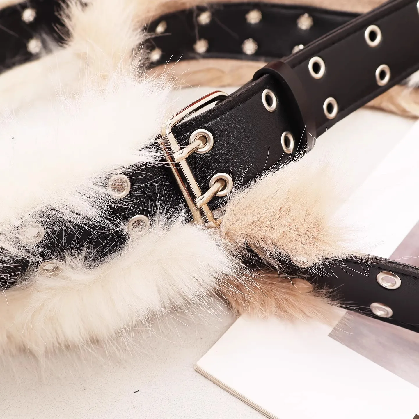 المرأة خمر فو الفراء المرقعة بولي Leather الجلود فستان Cummerbunds الكورسيهات حزام أحزمة الديكور واسعة حزام R3042
