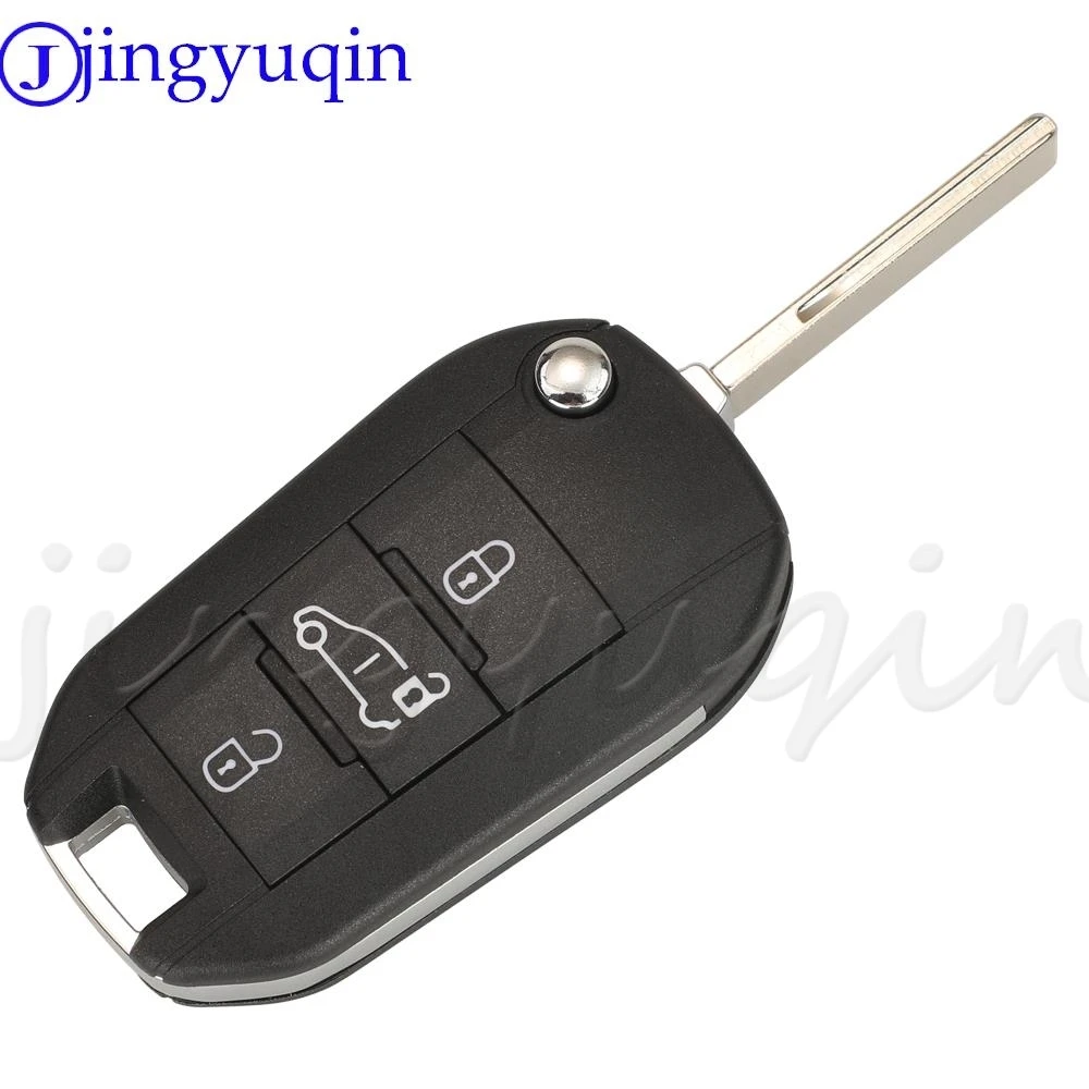 Jingyuqin Filp Składany zdalny kluczyk samochodowy FoB 433.92MHZ FSK 4A Chip do Peugeot 208 2008 308 508 Citroen C3 C4 C5 Uncut HU83 Blade