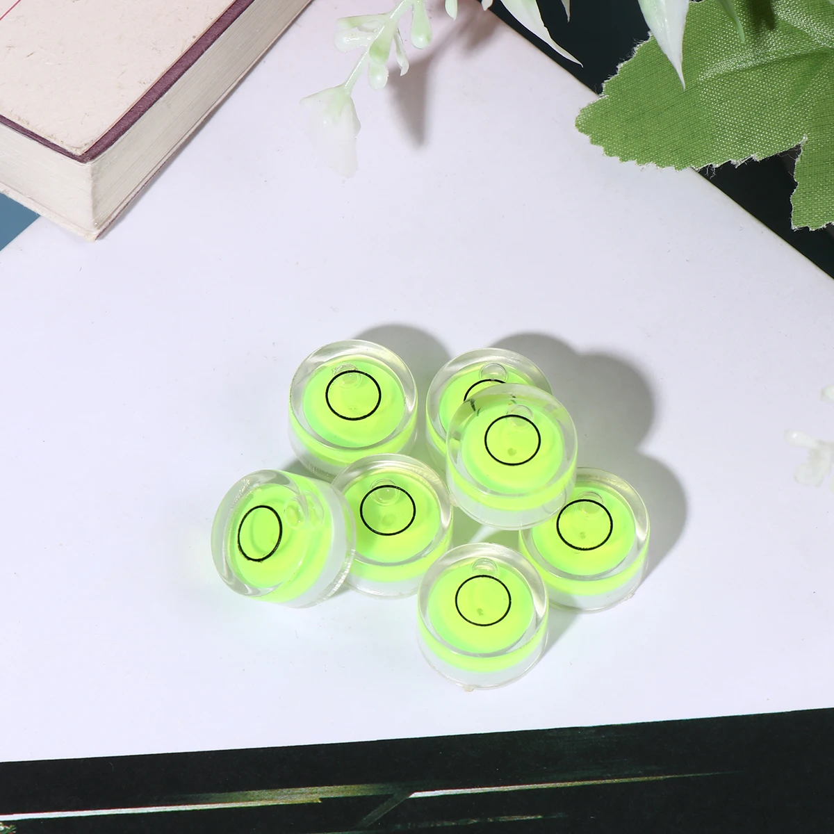 10pcs 18X9Mm Circular Bubble Clear Acrylic High Precision For Picture Frame Cross-Stitch Mural Hanging Tool Universal Level