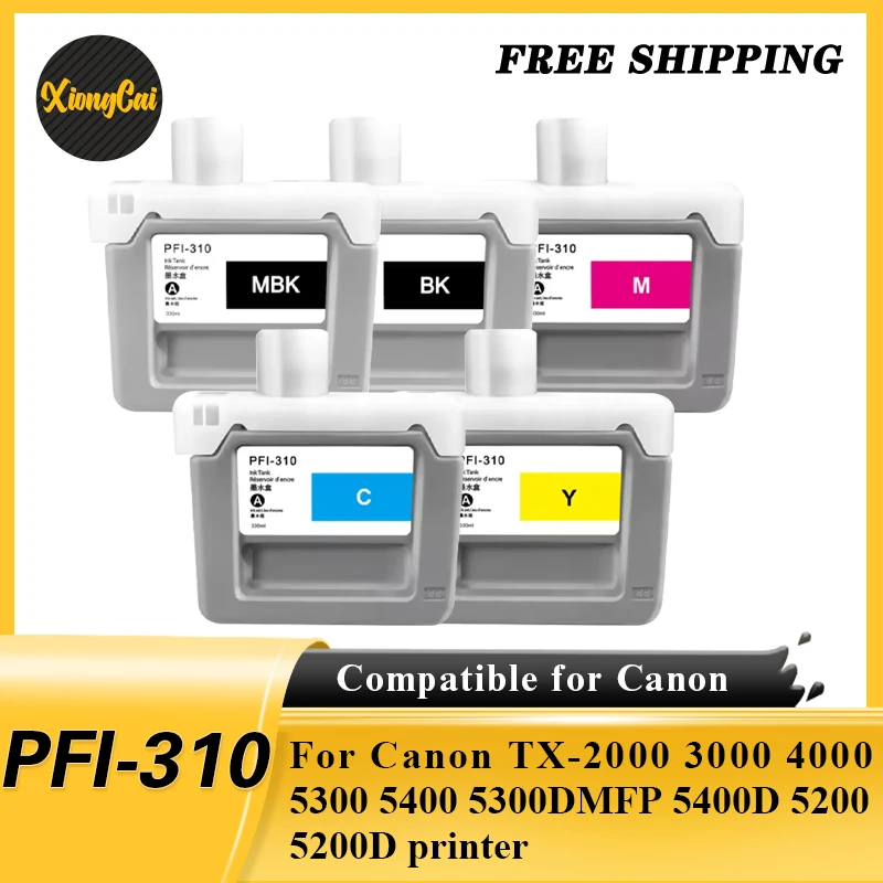 

Чернильный картридж PFI310XL с чипами для принтера Canon TX-2000 3000 4000 5300 5400 5300DMFP 5200D