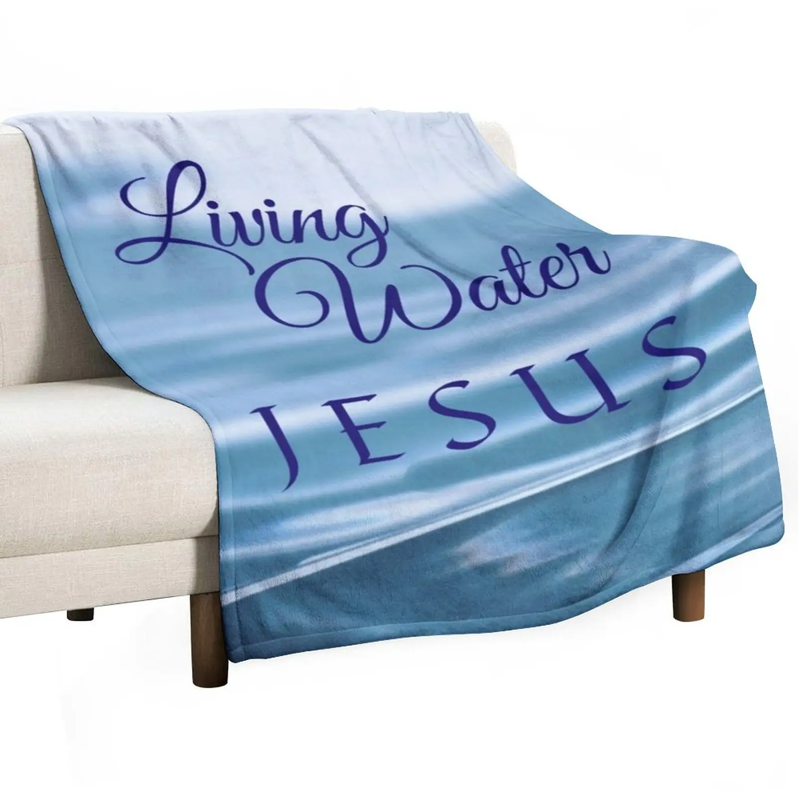 

Living Water Jesus Christian Design Throw Blanket Large Blankets For Bed Blankets