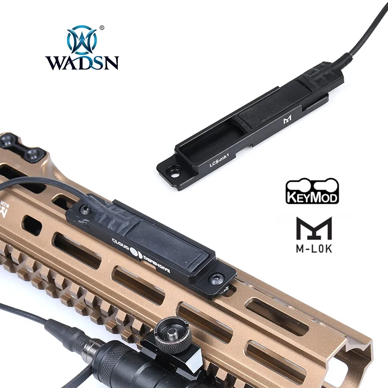 WADSN M-LOK Keymod CNC Aluminum For Flashlight Pressure Pad Mlok Rail M600 M300 Switch Mount DBAL Hunting Weapon accessories