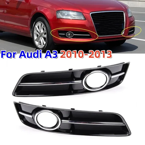 Rejilla de marco de lámpara antiniebla de parachoques delantero derecho/izquierdo para Audi A3 2010-2013, cubiertas de luces de coche 8P0807682J 8P0807681AA