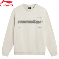 Li-Ning Unisex Outdoor Sweatshirt Loose Fit Breathable Crew Neck LiNing Men Women Leisure Sports Pullover AWDVE27