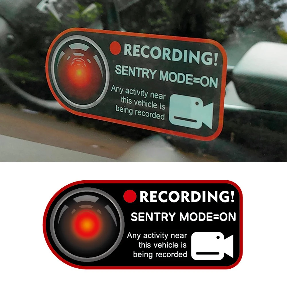 Suitable for Sentinel Mode Recorder Static Sticker Record Reminder Car Window Sticker Car Accessories Interior Exterior