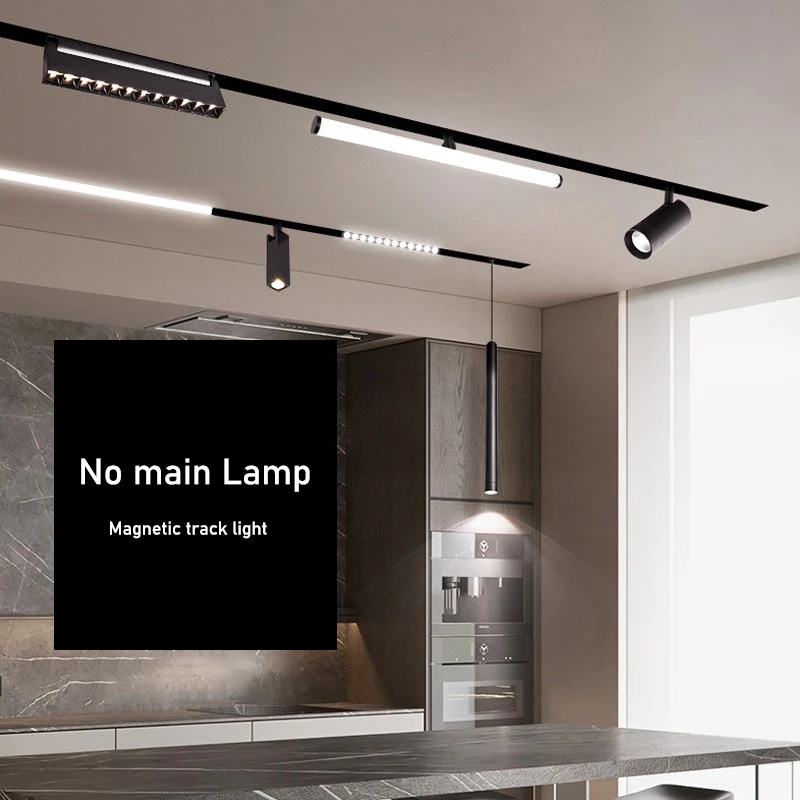 Holofote led luz de pista magnética sem luz principal design legal simplicidade moderna lâmpada de decoração de moda industrial 10/20/30w