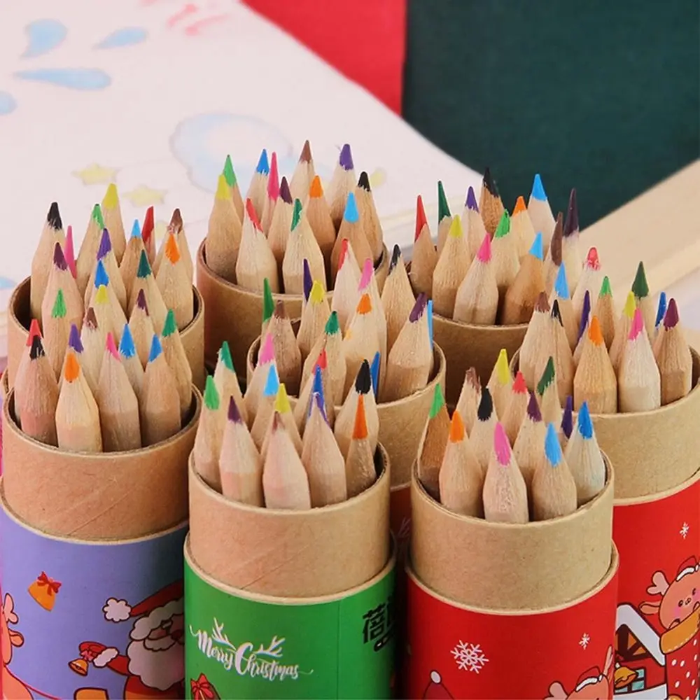 

with Built-in Sharpener Painting Pen Artist Painting Drawing Pencils Wooden Pencils Sketching Pen Christmas Colored Pencils