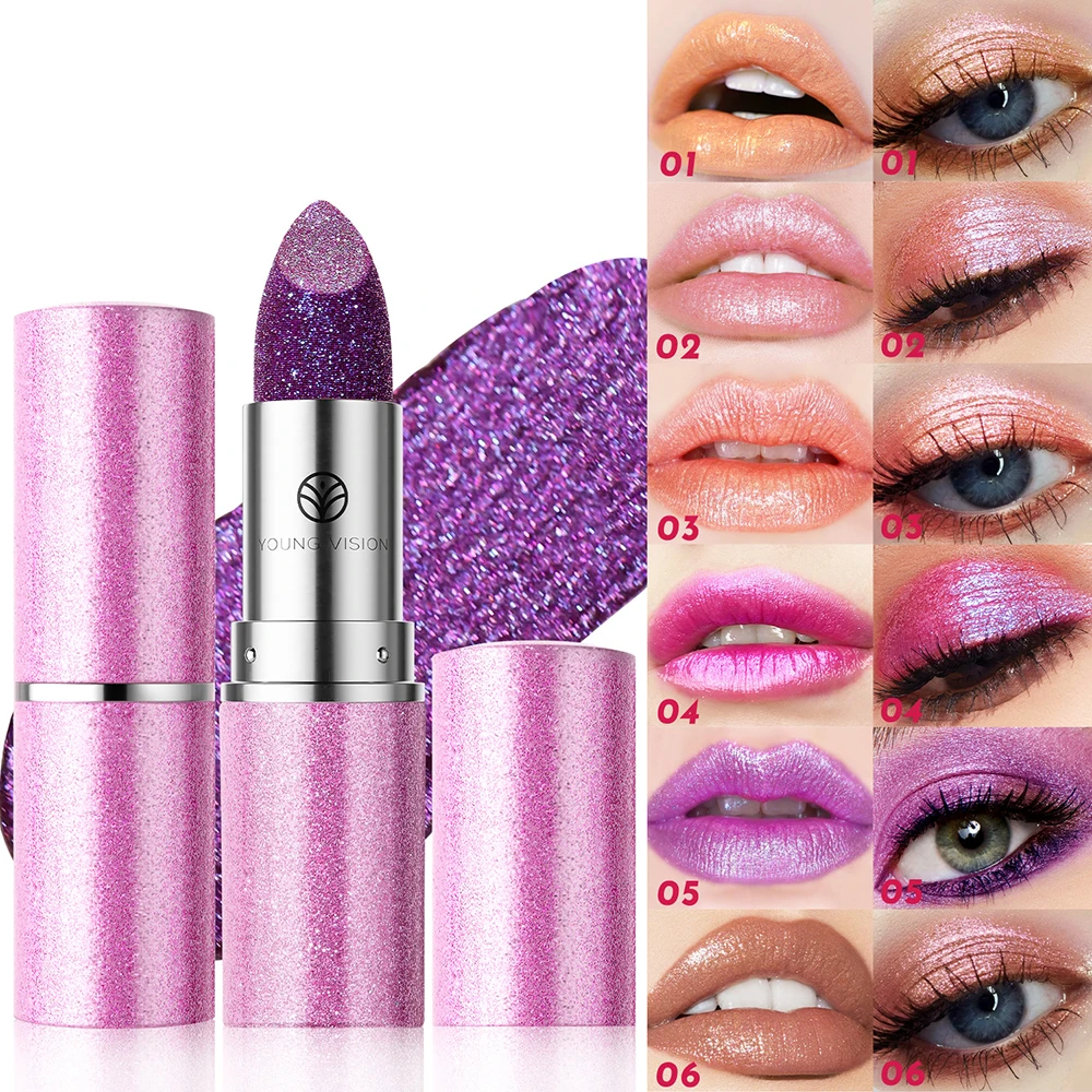 Multi-Color Non-stick Cup Matte Lipstick Flash Lasting Easy Color Diamond Lipstick Dark Halloween Look - view 3
