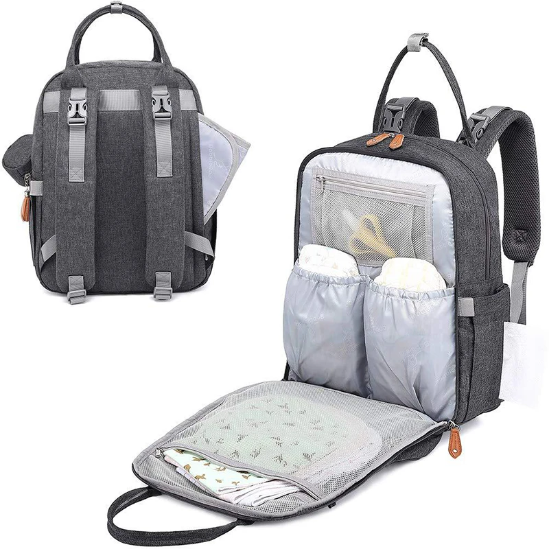 Imagem -04 - Multifuncional Dobrável Mamãe Bolsas de Cama Mochila Impermeável Grande Capacidade Moda Mãe Bebê Transporte da Gota Venda Quente