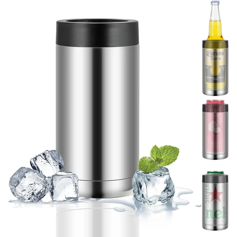 Cool Tumbler Double Wall Stainless Steel Insulated Can Cooler, Bottle Bucket or Tumbler for Beer and Hard Seltzer Cans Cool Tool