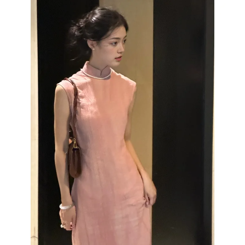 Gradient Modified Pipao Sheath Waisted New Chinese Style Sleeveless Long Cheongsam Summer New Arrival Party Evening Dress CH-103
