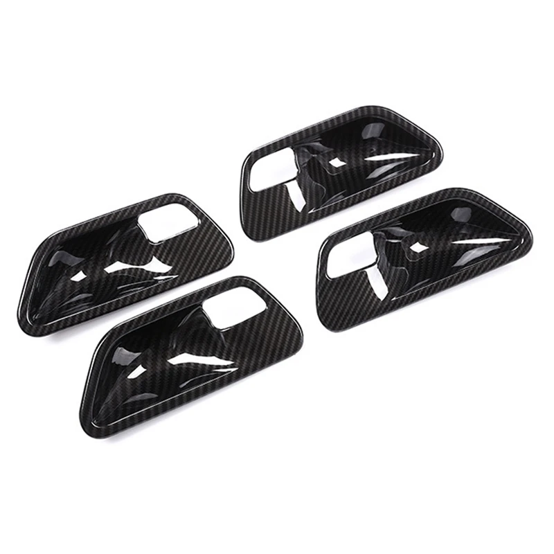 NewCarbon Fiber Look Car Door Handle Covers Trim for -BMW 3 4 Serises F30 F34 3GT Interior Auto Accessories