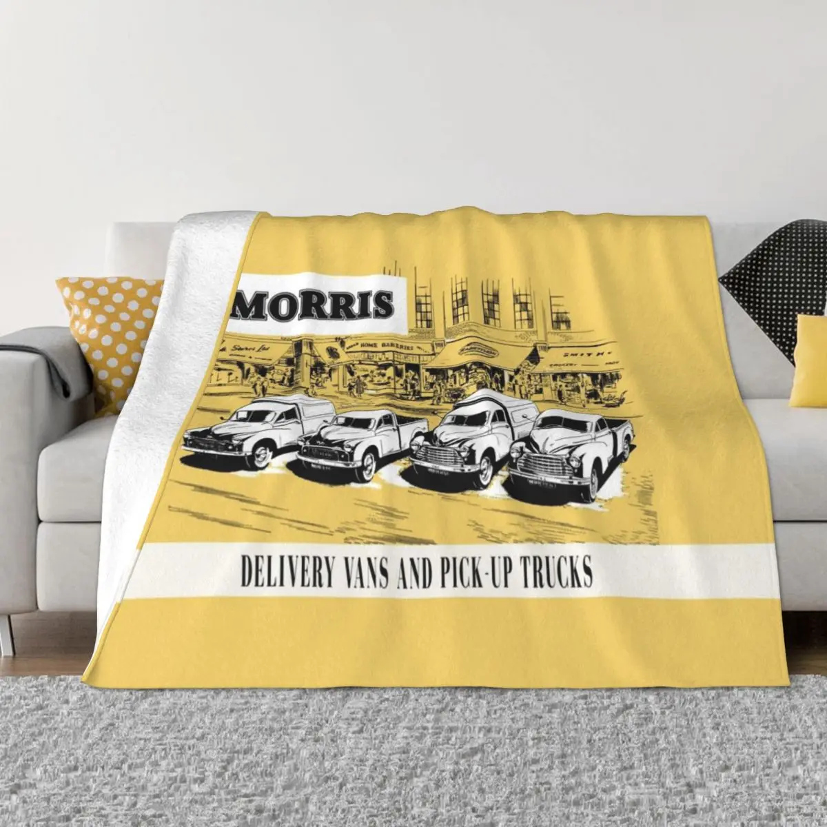 MORRIS MINOR VAN Throw Blanket Tourist Blanket Luxury Throw Blanket Furry Blankets