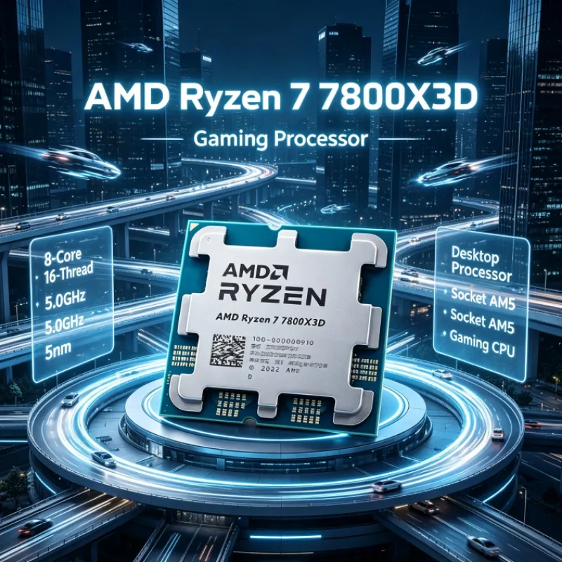 AMD Ryzen 7 7800X3D R7 7800X3D 5.0GHz 8-Core 16-Thread 5nm 96M Cache Socket AM5 CPU 100-100000910