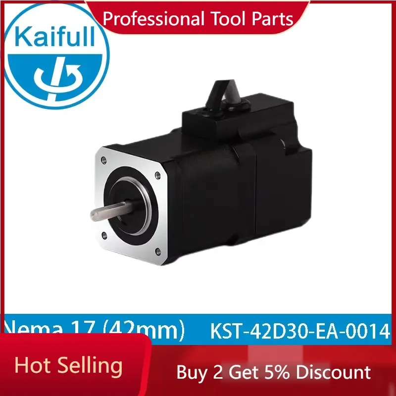 Kaifull Nema 17 Hybrid Closed Loop 2-Phase Stepper Motor 42Mm 1.8 Deg 2.0A 0.62Nm DC 24V KST-42D30-EA-0014 Absolute Encoder-image