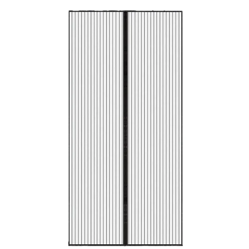 Magnetic Soft Screen Door Curtain Anti-Mosquito Encrypted Embroidery Curtain Self-Adhesive Door Curtain for Home Protection