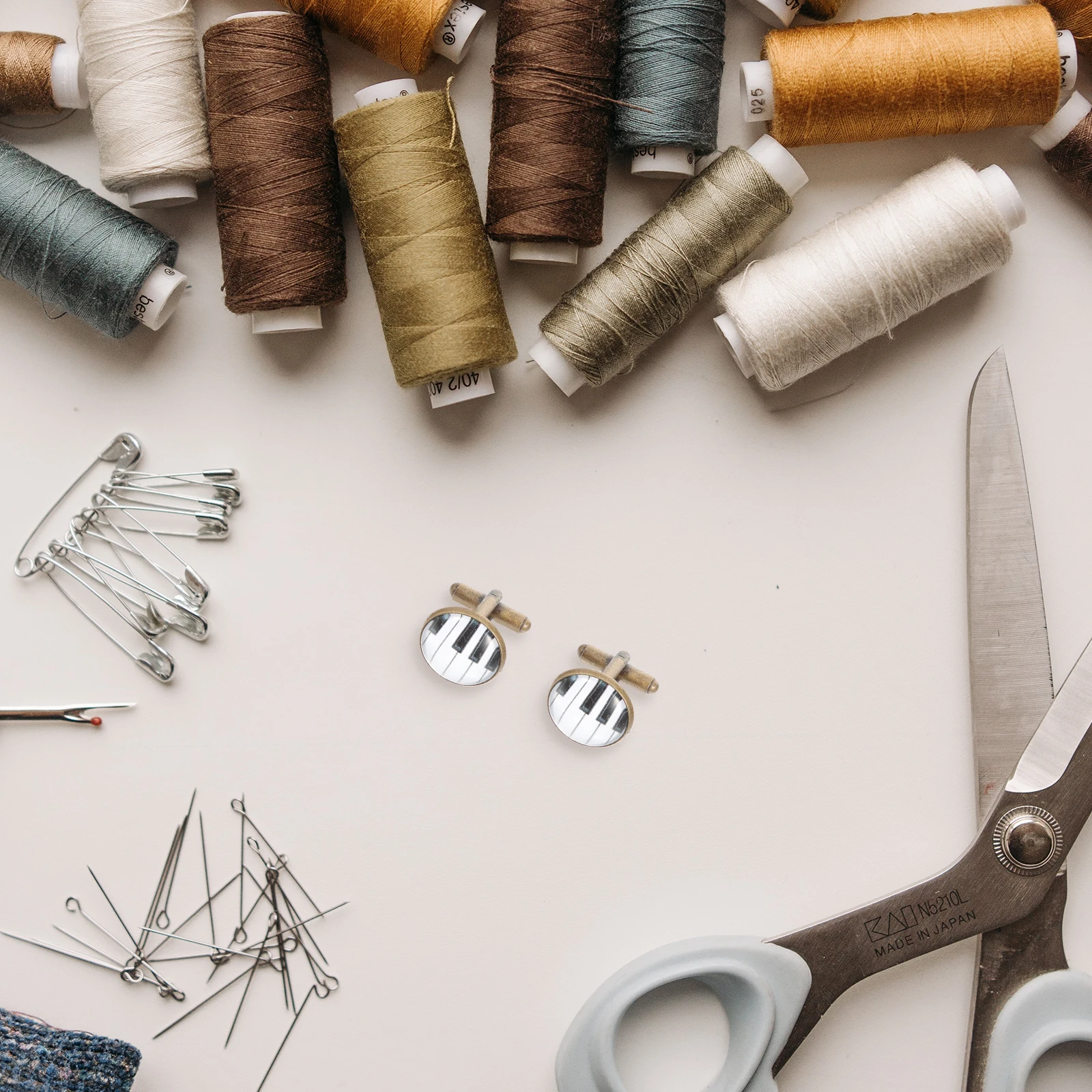 

2 Pcs Suit Piano Cufflinks Tuxedo Shirt Studs for Men Pocket Alloy Wedding Baby