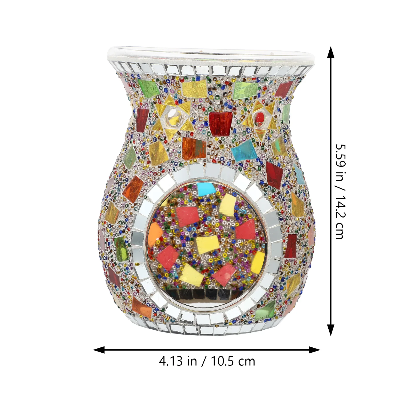 

Glass Aroma Stove Holder Home Decoration Incense Burner with National Design Ideal for Study Hotel Spa Relaxation Ambient