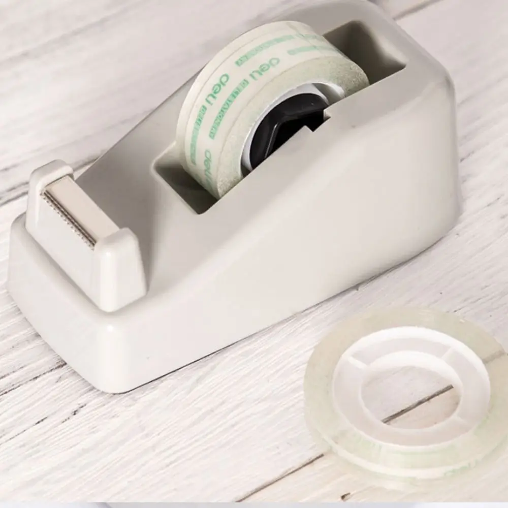 Portable Plastic Tape Dispenser Durable Practical Adhesive Tape Cutter Convenient Hand Tape Cutting Tool Paper Tape