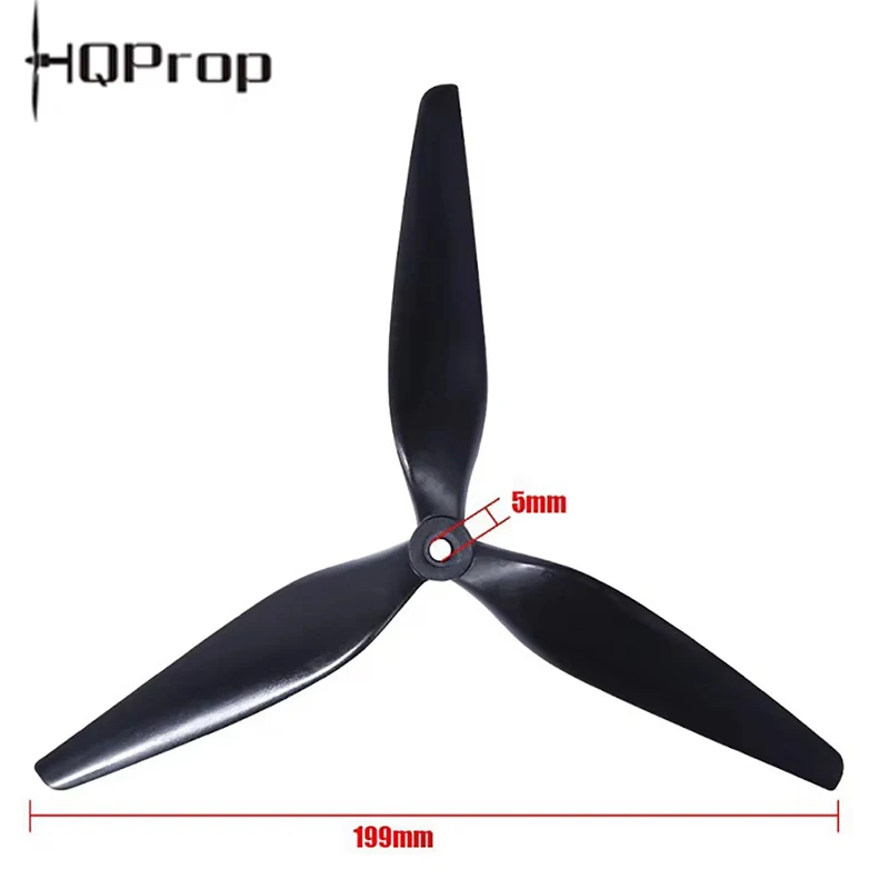 2Pairs HQProp 10X5X3 1050 HQ Macroquad Prop 1050 10inch 9inch 3 Blades Black Carbon Reinforced Nylon Propeller for RC FPV Drones