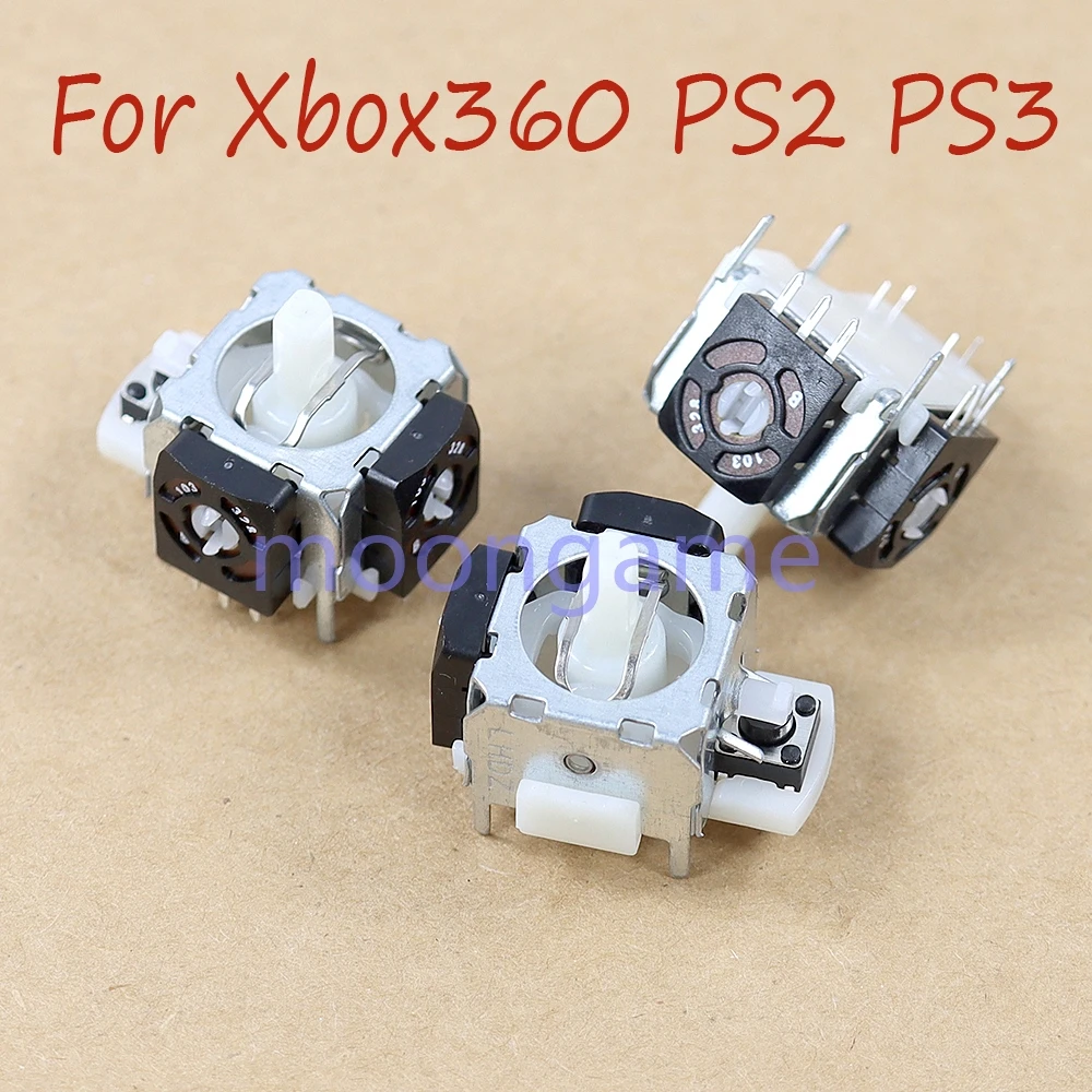 1 joystick 3D para PS2 PS3 Xbox 360 Gamepads controlador reemplazo negro