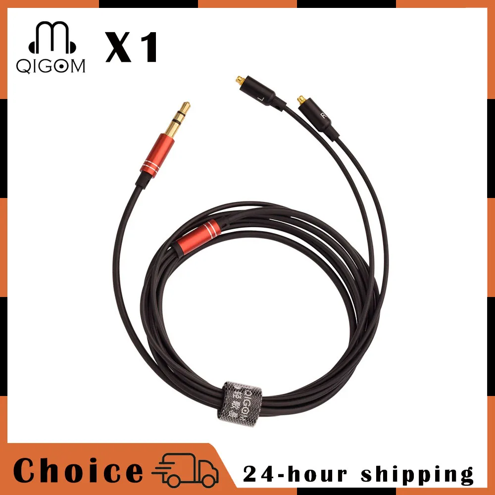 

QIGOM X1 MMCX Cable 3.5MM Jack, Reduce Signal Distortion, Improve Analysis, Replaceable Wires, Headset Cables for Decoder/Player
