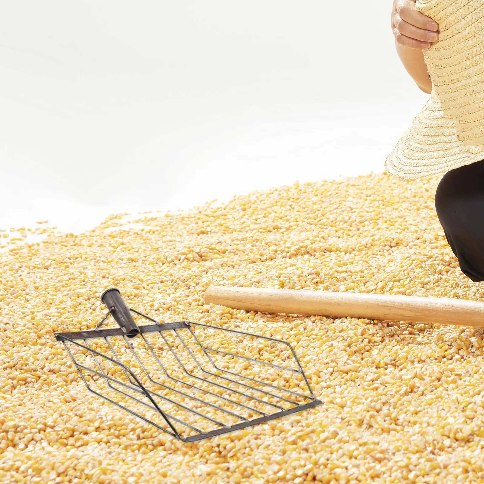 

Corn Shovel Heavy Duty Universal Fit Agricultural Grade Metal Farm Tool Efficient Harvesting Scoop Fork for Garden