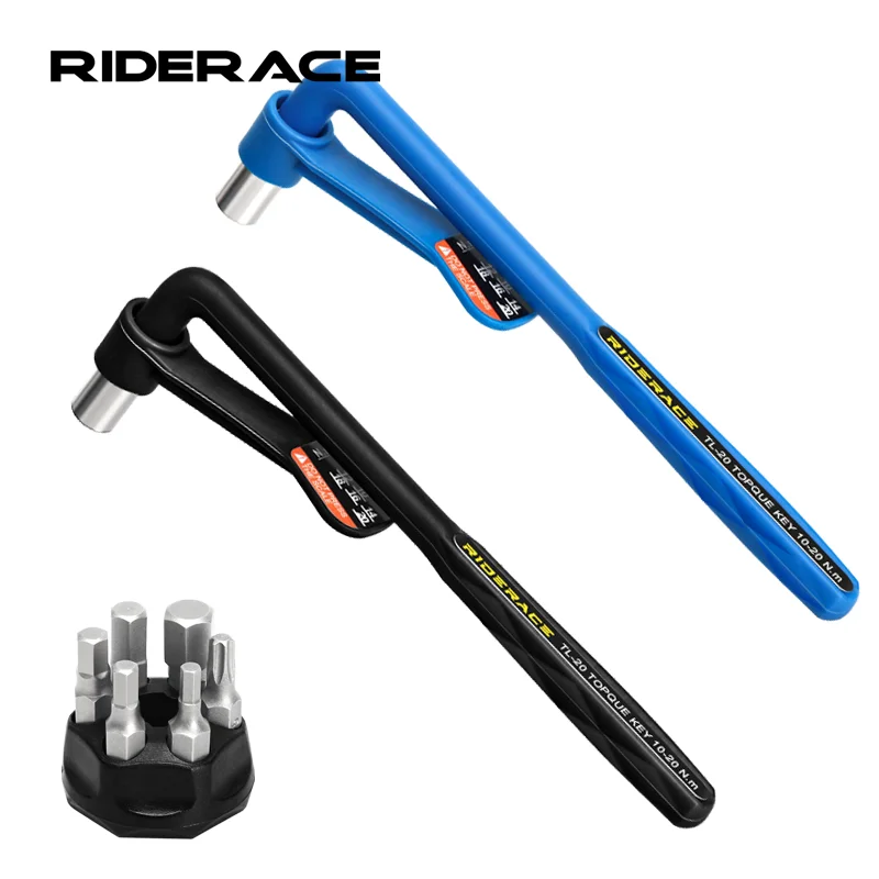 RIDERACE Bicycle Torque Wrench with Bit Set Portable Small MTB Road Bike Allen Key Tool Socket Spanner For Motorcycle Repair Kit