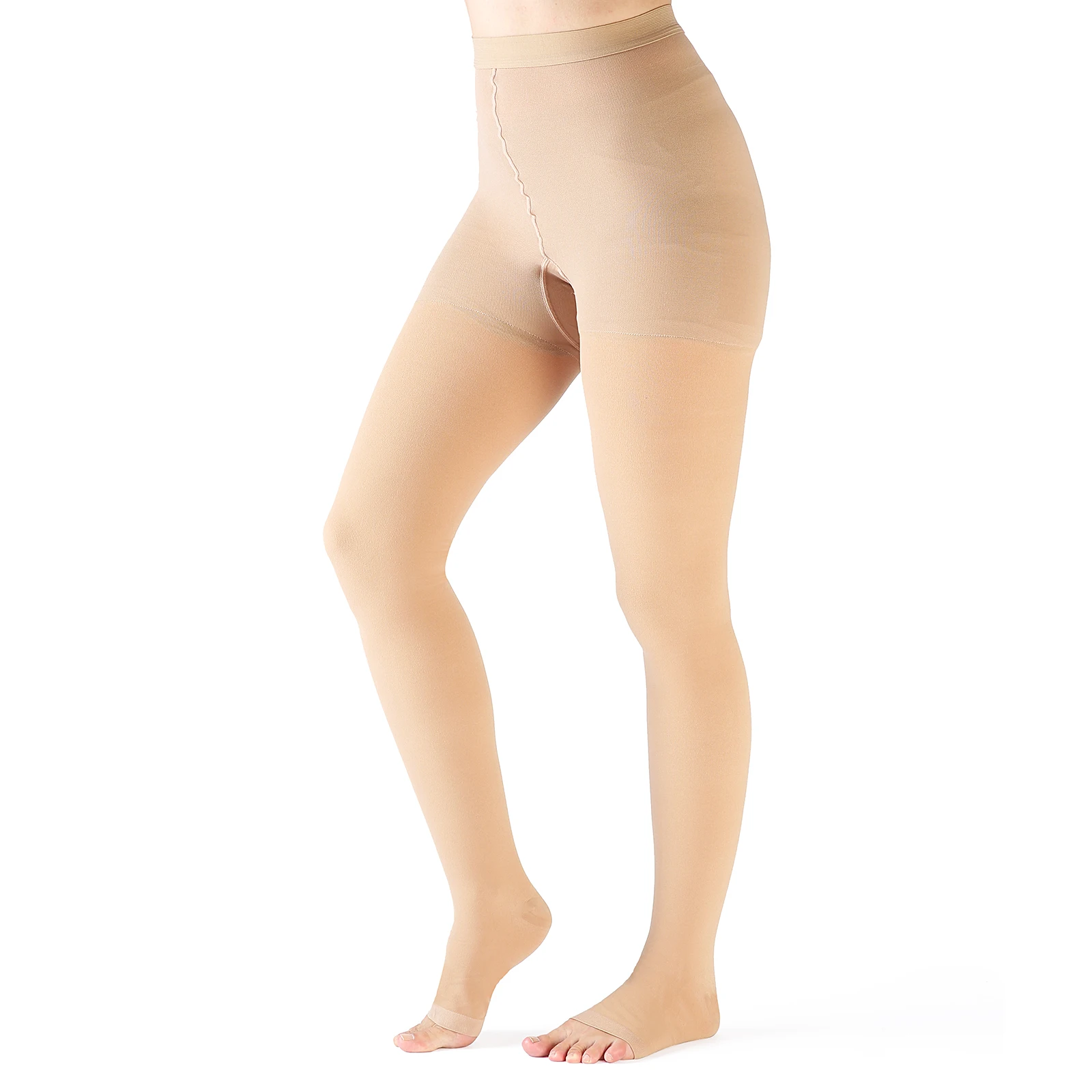 Compression pantyhose men women, open toe 20-30 mmHg, deep vein thrombosis, varicose veins Stockings , relief of shin fractures