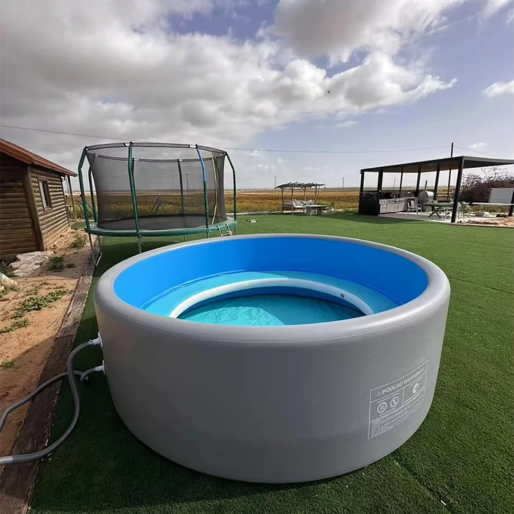 Drip seam inflatable pool with seating, suitable for adults and children, suitable for outdoor backyard summer relaxation