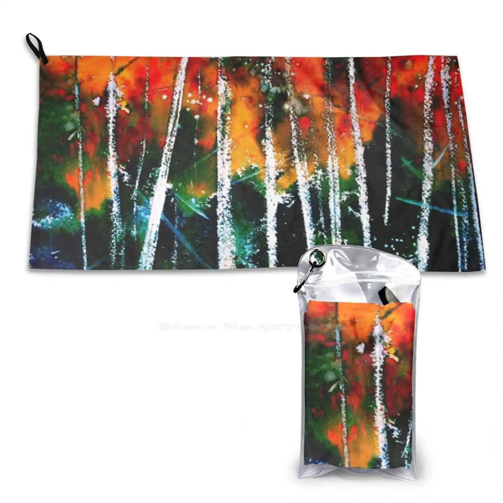 It Will Not Always Be Like This Gym Outdoor Sports Fitness Towel Bath Washcloth Janis Zroback Art Janis Zroback Painting Janis