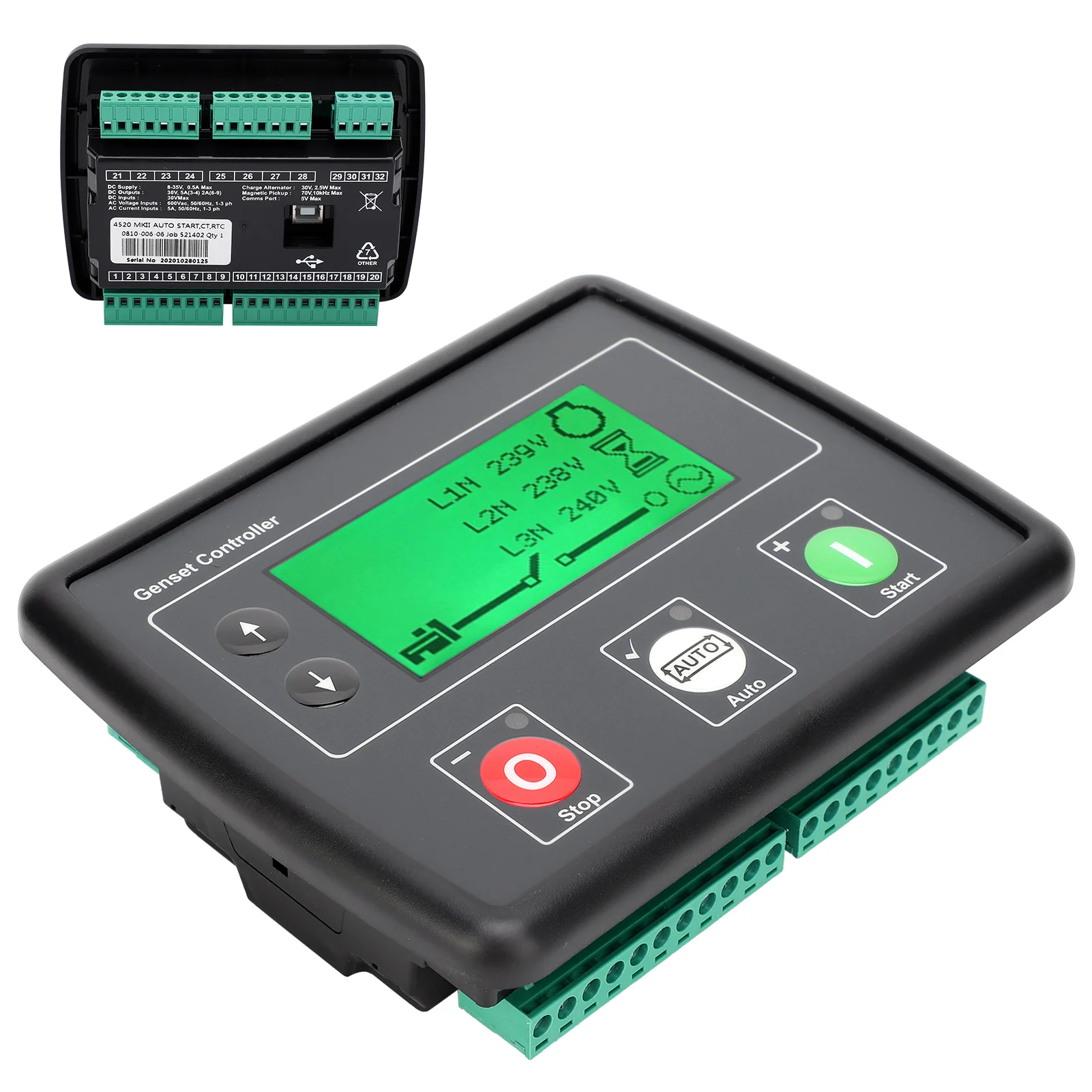 Auto Mains Failure Control Module Auto Mains Failure Control Module Self‑Starting LCD Protection Controller DSE4520