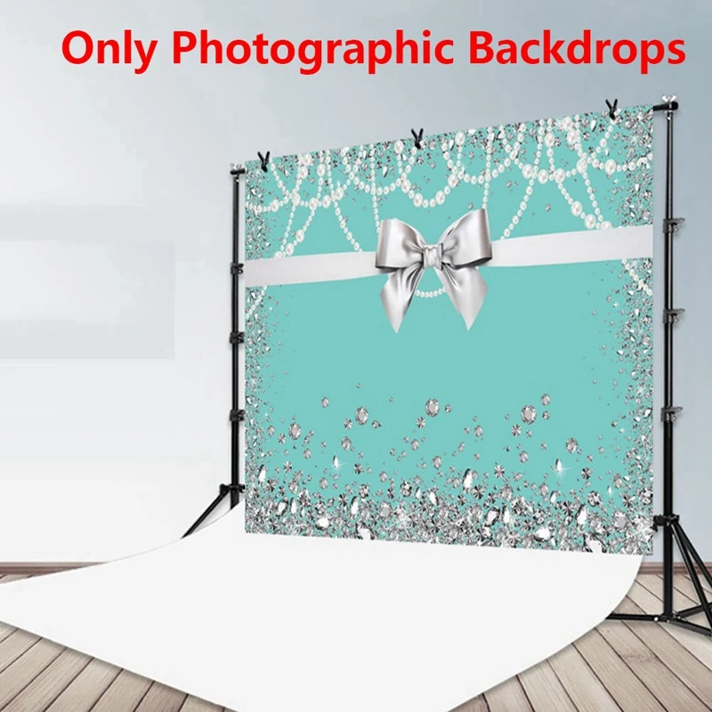 210x150cm Diamant blau Geburtstags feier Fotografie Hintergrund Vinyl Braut Hochzeit Bankett Hintergrund Stoff einfach zu installieren