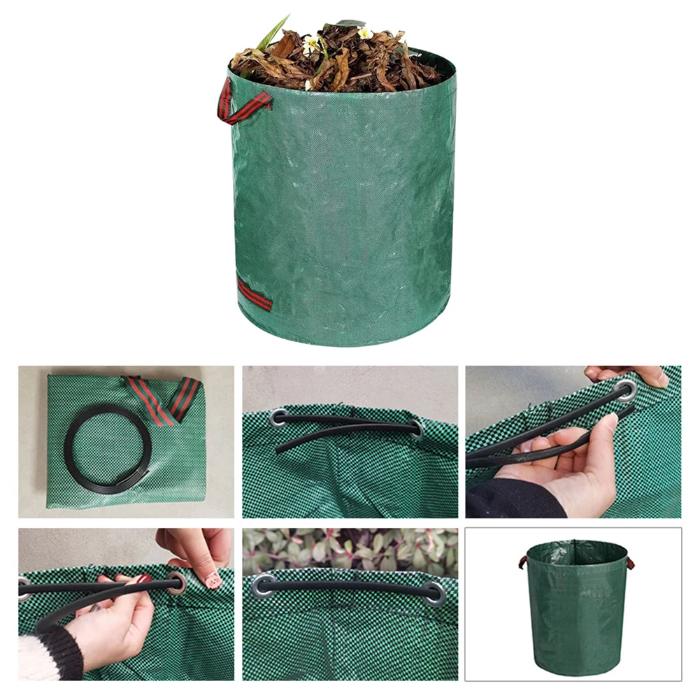 Picture 6: 50-500L Garden Waste Bag Reusable Garden Bag Foldable Large Capacity Leaf Storage Bag Garden Garbage Leaf Trash Can