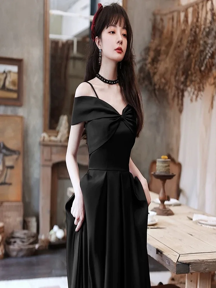 Nuevo No. 6 vestido de noche para damas pequeñas, vestido de banquete de alta gama y lujoso