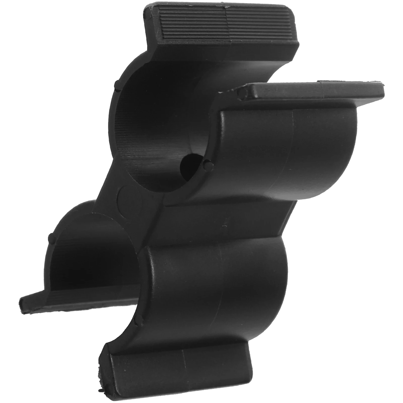 

Double Pipe Port Pipe Clamp Yacht Accessory Fence Pipes Connection Sturdy Clip Pole Buckle Accessories Black Nylon 7/8\
