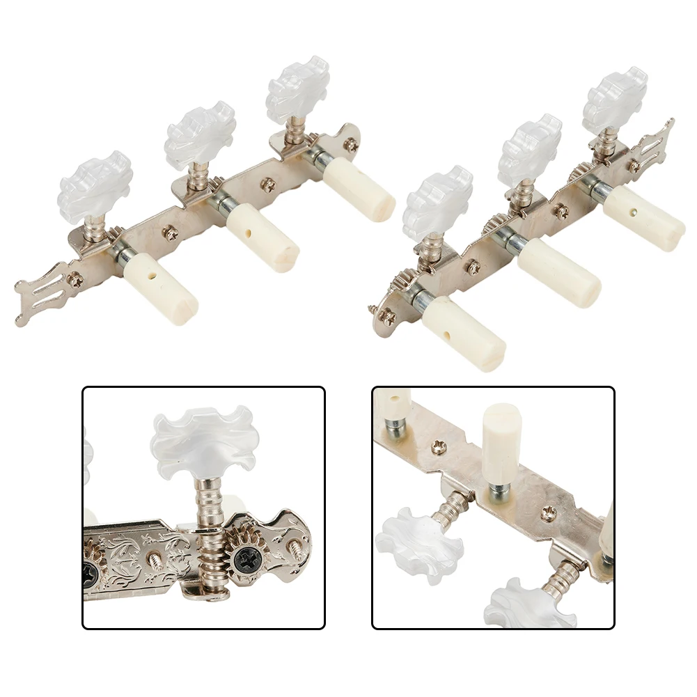 Classical Guitar Tuners Keys Accessories Replacement 1 Pair ABS For Guitar Tuning Heads Instruments Left + Right