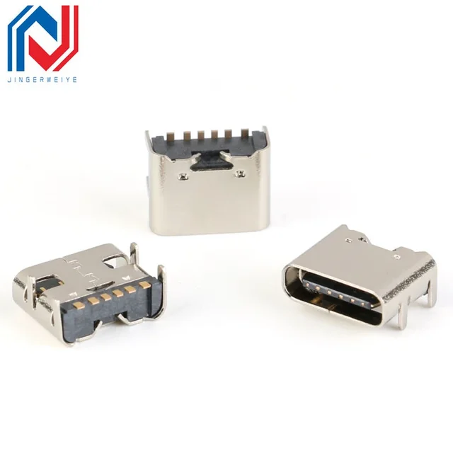 20/10/5szt 6-pinowe złącze SMT Micro USB typu C 3.1 żeńskie SMD DIP do projektowania PCB DIY ładowanie wysokoprądowe