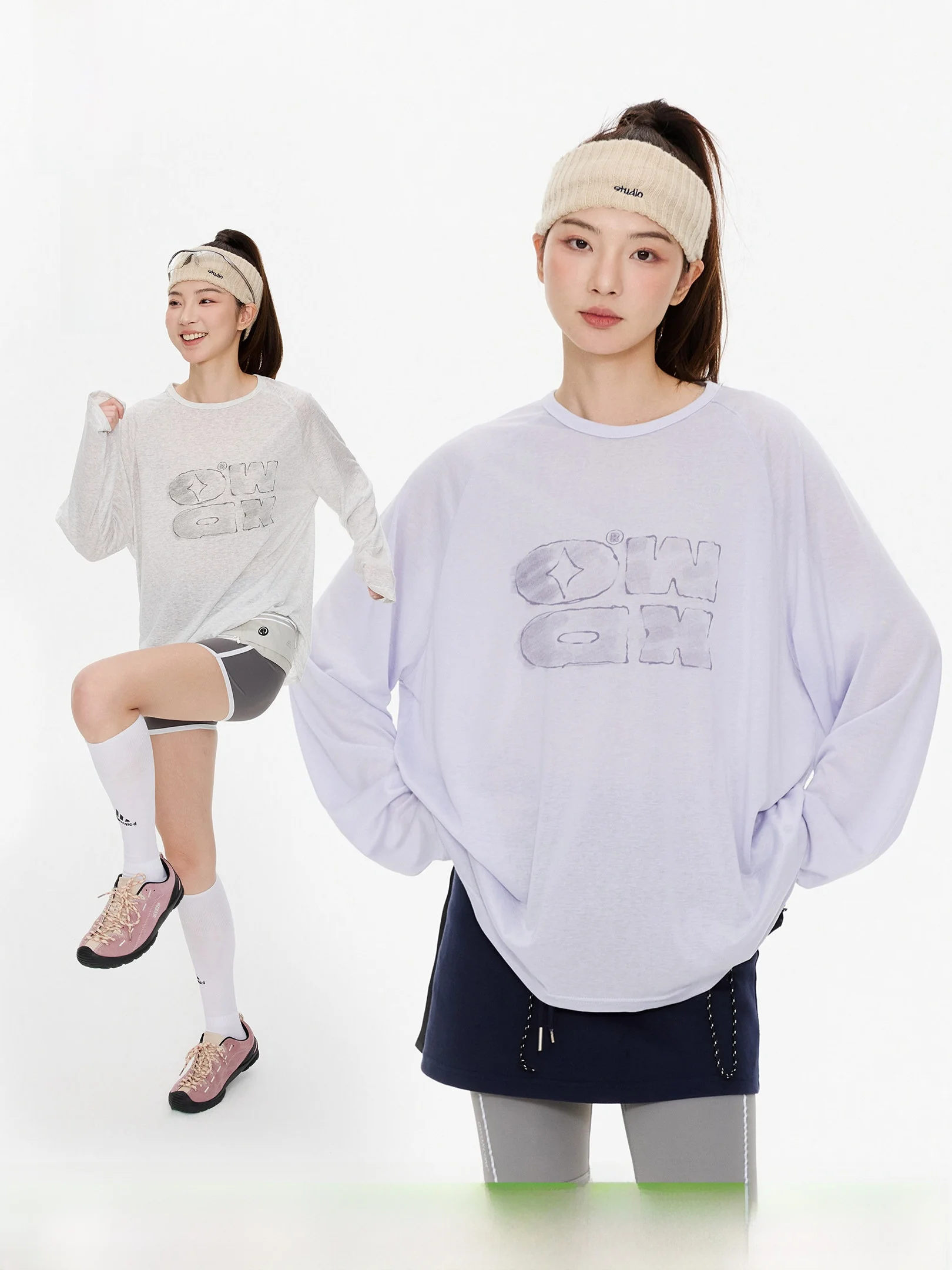 

Легкая дышащая летняя футболка Owox из лайкры с длинным рукавом для женщин, спортивная, для йоги, свободного кроя, с круглым вырезом, повседневная, с защитой от УФ-излучения