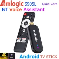 Android TV Stick Amlogic S905L Quad Core 4K Video WiFi BT asistente de voz Control remoto reproductor multimedia Smart TV Box H96 Max