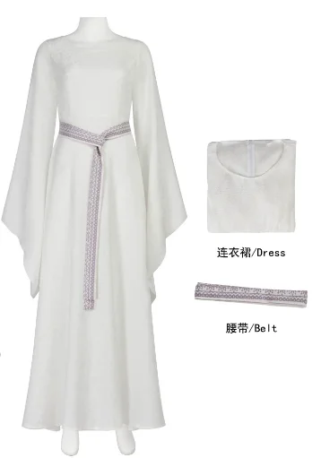Señor de los Anillos Galadriel cosplay disfraz de Halloween Elfo Reina Galadriel vestido cosplay
