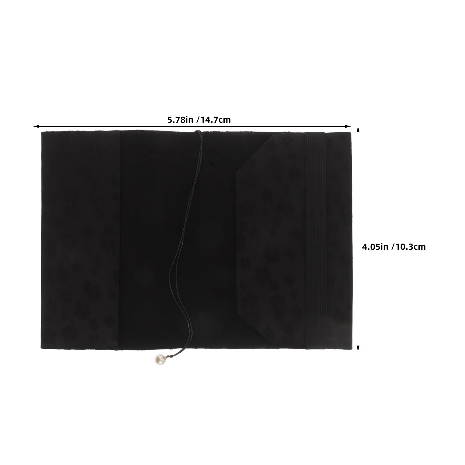 Cloth Book Cover Sleeve Black Fabric Notebook Protector Case A6 Size 5.78 X 4 Washable Book Jacket for School Textbook Paperback