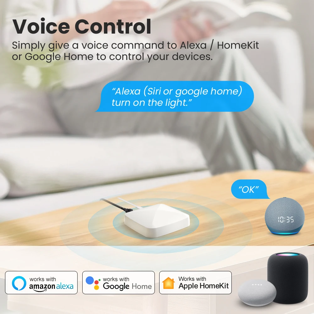 AVATTO Tuya ZigBee Gateway Hub Smart Home Bridge HomeKit APP Remote Control Work With Apple HomeKit Alexa Google Home Siri Voice