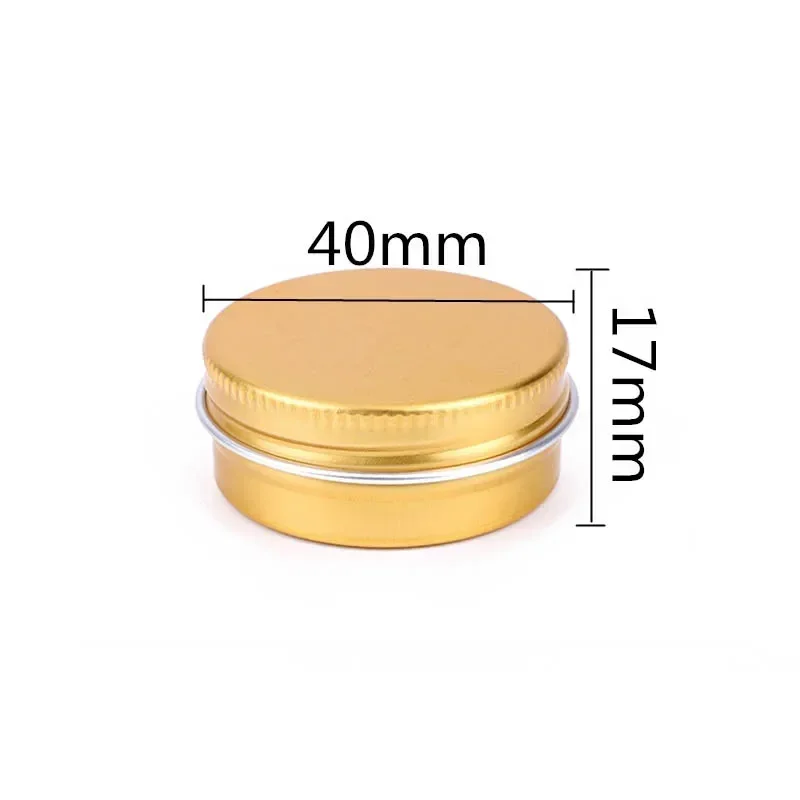 50 stks/partij Schroefdraad Aluminium Doos 15g Lege Tin Pot Kaars Potten Ronde Monster Pot Voor Gezichtscrème Lippenbalsem cosmetische Containers
