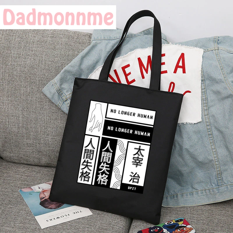 Cartoon Osamu Dazai Anime Fashion Shoulder Bags Large Capacity Wild Messenger Bag Summer New Cute Canvas Handbag Tote Bag