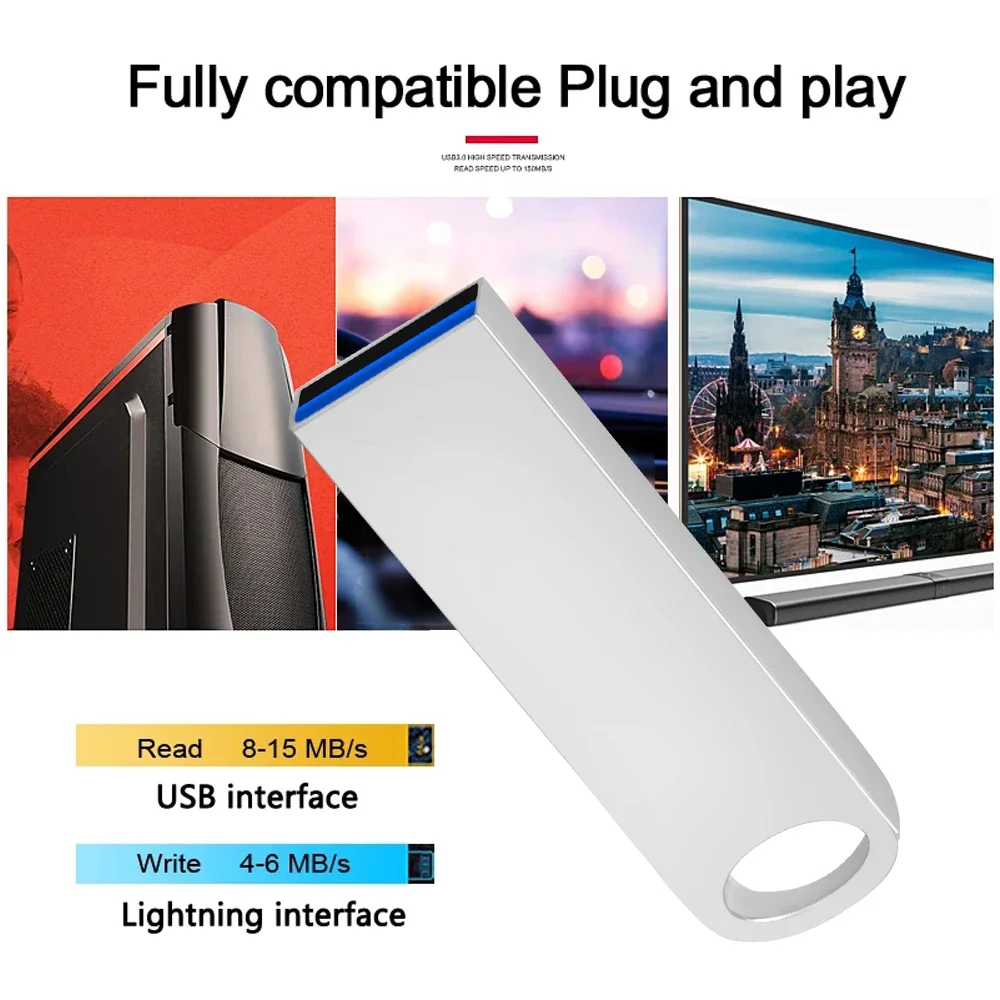 USB 3.0 Tốc Độ Cao Bút Kim Loại Đèn LED Cổng USB 8Gb 16Gb 32Gb 64Gb 128Gb USB 3.0 Bộ Nhớ Flash Tùy Chỉnh Logo