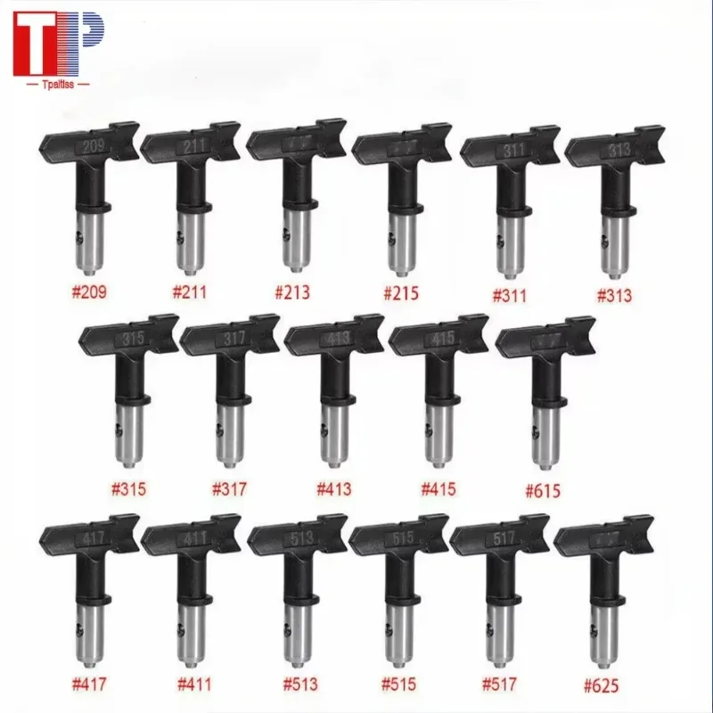 Tpaitlss Black Airless Nozzle Reversible Nozzle, of Metal Material with Stainless Steel Surface Treatment