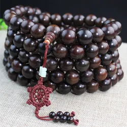 Genuine Goods Solid Lao Red Sandal Wood 15mm108 PCs Buddha Beads Rosary Men and Women Amusement Article Bracelet C